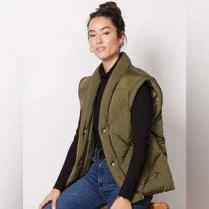 BlankNYC puffer vest - Green Matcha Latte XS Oversized